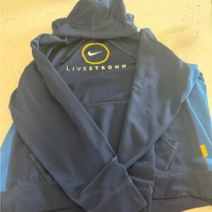 Nike LIVESTRONG Navy Blue Hoodie size xxl
